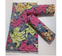 Tissu africain classique, cire de hollande Ankara, imprimé bloc, Pagne Africa, robe 100% coton--Rose Rouge