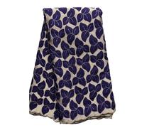 Tissu Africain En Dentelle De Coton Brodé Avec Pierres, Voile Suisse, Mode Française, 5 Yards, Couture Un Design Magnifique Et éLéGant(5DX051)