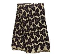 Tissu Africain En Dentelle De Coton Brodé Avec Pierres, Voile Suisse, Mode Française, 5 Yards, Couture Un Design Magnifique Et éLéGant(6DX051)