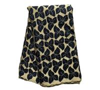 Tissu Africain En Dentelle De Coton Brodé Avec Pierres, Voile Suisse, Mode Française, 5 Yards, Couture Un Design Magnifique Et éLéGant(1DX051)