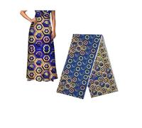 Tissu Africain Fat Quarters Ankara Wax Print, 6 Yards Tissu De Toile Ciré Ankara Tissu, Tissu Africain Ankara Tissu Artisanat Fournitures Pour Bricolage Artisanat(#1)