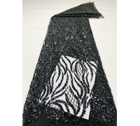 Tissu Africain Français En Dentelle Perlée Rose De Haute Qualité,Fait À La Main,Couture De Paillettes Brodées,Tissus Nigérians En Dentelle Pour Femmes De Mariage - Type [R5]-2.5 Cour