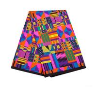 Tissu africain imprimé avec finition effet cire conçu pour une utilisation dans les projets de couture et la création culturelle de mode