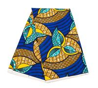 Tissu africain imprimé géométrique 2,9 m double face en polyester ciré pour coussins, housses de coussin, patchwork, couture double face