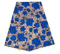 Tissu africain imprimé wax de 6 yards, tissu Ankara africain pour robe de soirée - Type 0096