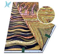 Tissu Ankara Wax Africain 2026 Sprinkle Grand Super Batik Doux, Véritables Imprimés Africains, Tissu Imprimé Doré Scintillant, Tissu Flash Or S7008