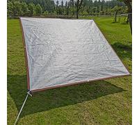 Tissu Anti chaleur Réfléchissant Exterieur 99%, Toile D'ombrage en Aluminium, Filet Anti Chaleur Rectanglulaire avec Bords Renforcés et Oeillets, Bache Anti Soleil pour Patio Jardin Serre Voiture ( Co