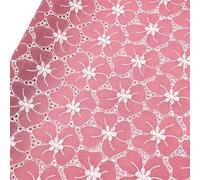 Tissu Artisanal en Coton, Tissu en Coton brodé Multicolore 130 cm de Large 1 Yard(Pink)