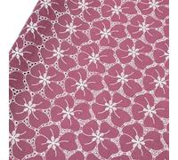 Tissu Artisanal en Coton, Tissu en Coton brodé Multicolore 130 cm de Large 1 Yard(Pink Purple)