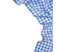 Tissu au mètre à carreaux paysans, coton 10 mm - carreaux bleus et blancs - largeur:140 cm
