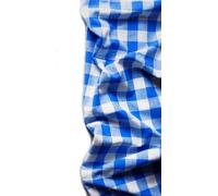 Tissu au mètre à carreaux paysans coton 20 mm - carreaux bleus et blancs - largeur:160 cm