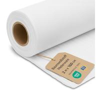 Tissu au metre Coton 2 M x 160 cm - Tissu pour couture decoration et loisirs creatifs Ideal pour vetements ameublement accessoires et projets de couture DIY Oeko-Tex B Blanc