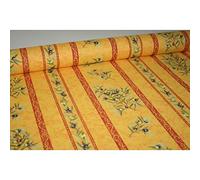 Tissu au mètre coton clos des oliviers jaune largeur 1m60