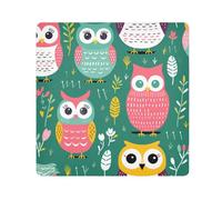 Tissu autocollant magique pour appareil photo, motif hibou coloré, pour objectif d'appareil photo, protection anti-rayures pour maquillage, 35,1 x 35,1 cm, Multicolore, 13.8x13.8in, Moderne