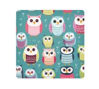 Tissu autocollant magique pour objectif d'appareil photo, motif hibou, 35,1 x 35,1 cm, Multicolore, 21.7x21.7in, Moderne
