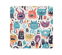 Tissu autocollant magique pour objectif d'appareil photo, motif monstres de dessin animé, 35,1 x 35,1 cm, Multicolore, 13.8x13.8in, Moderne