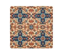 Tissu autocollant pour appareil photo ethnique 2 carrés magiques autocollants pour objectif de caméra anti-rayures protection objectif sac de maquillage 35,1 x 35,1 cm, multicolore, 13.8x13.8in,