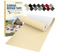 Tissu Autocollant Reparation, 8 x 160 cm Tissu Imperméable Autocollant, Extérieur Tissus Reparation Autocollant pour Canapés, Bateau, Tentes, Chaises, Longues, Bâche, Auvents, Parasol Crème