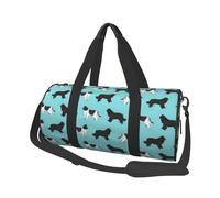 Tissu avec des Chiens de Terre-Neuve, des Chiens Mignons, Sac de Voyage de Grande capacité, Sac à Main Rond, Sac de Voyage de Sport, fourre-Tout, Sac de Fitness