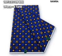 Tissu Batik Doux De Haute Qualité,Coton,Imprimé D'avertissement,Garantie,Group Ankara,Africain,Pdesktop - Type 6 Yards #P