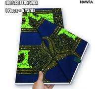 Tissu Batik Doux De Haute Qualité,Coton,Imprimé D'avertissement,Garantie,Group Ankara,Africain,Pdesktop - Type 6 Yards #N