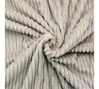 Tissu Binky - Minky Grosses Côtes - Vendu au Mètre - 310g/m² Largeur 150cm (taupe)