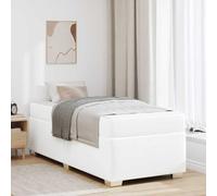 Tissu Bois Design Moderne Chambre contemporaine Base Fixe 80 x 200 cm Blanc