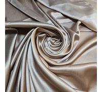 Tissu brillant en satin de soie pour robe de mariée Doublure en polyester 111,8 cm Taupe