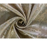 Tissu brocart de soie 111,8 cm or métallisé blanc doré jacquard BRO1046[1]