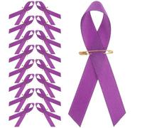 Tissu Broche Fer Anti-violence 100pcs Pourpre Ruban Rentrée Scolaire | Parades et Carnavals, Réutilisable et Pratique, Épingle à Ruban Paix, Lot de 100 Pièces