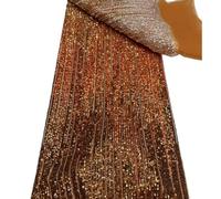 Tissu Brodé Magnifique robe de mariée for femme, brodée à la main et ornée sequins Pour Les Robes De Soirée(Color-05)