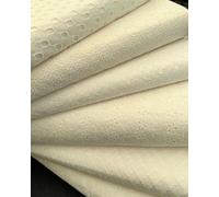 Tissu Broderie Anglaise 100% Coton Écru 6 Motifs - Vendu au Mètre - 100g/m² Largeur 135cm (Petite Sphère)