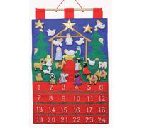 Tissu Calendrier de l'Avent Crèche