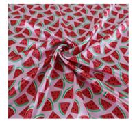 Tissu charmeuse en satin doux et soyeux, 1 mètre x,48, for écharpes, doublures, motif pastèque Pour la Confection de Vêtements(Color 5 pink,2Meters X 1.48Meter)