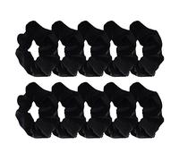 Tissu Cheveux Chouchou Velvet Élastiques Élastiques À Cheveux Corde Accessoires pour Femmes, Fille, 10pcs (Noir)