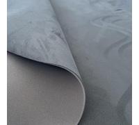 Tissu ciel de toit voiture velours foamisé extensible type Alcantara/Suédine - Gris - 3 m x 145 cm - Épaisseur 3,5 mm