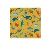 Tissu coton Dashwood Jurassic sur fond jaune vendu au mètre(...) -