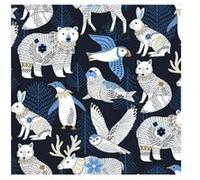 Tissu coton Dashwood metallic animaux d'hivers vendu au mètre(...) - arcticnoir arcticnoir G