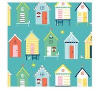 Tissu coton Dashwood Summer Fun abris de plage vendu au mètre(...) - fun bleu