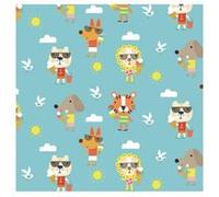 Tissu coton Dashwood Summer Fun animaux vendu au mètre(...) - Bleu (52) Bleu (52) G
