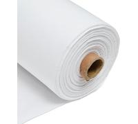 Tissu Coton de Décoration au Mètre - Léger à la Mode pour Enfants et Couture en Noir ou Blanc (BLANC, 5 Mètres de 240 cm de Largeur)