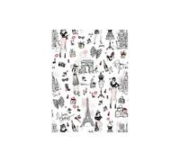Tissu coton enduit j'aime Paris vendu au mètre(...) - J AIME PARIS BLANC
