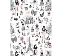 Tissu coton enduit j'aime Paris vendu au mètre(...) - J AIME PARIS BLANC J AIME PARIS BLANC G