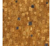 Tissu Coton Gustav Klimt rectangles sur fond Or - Par 50 cm