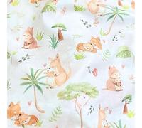 Tissu Coton Impression Digitale Motif Kangourou Oeko-Tex® - au Mètre - Largeur 150cm 115g/m²