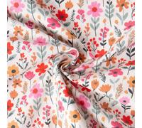 Tissu Coton imprimé Arty Maddy petites fleurs Multicolore sur fond Blanc cassé - Par 50 cm