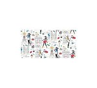 Tissu coton moi Paris vendu au mètre(...) - 0001 Blanc