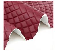 Tissu Cuir Tissu en Simili Cuir Souple Au Mètre 100 * 160cm, Tissu en Cuir Synthétique Matelassé pour Meubles Tissu PU pour Canapé De Siège De Voiture Meubles(Burgundy,1.6X5m)