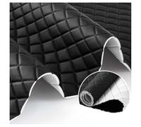 Tissu Cuir Tissu en Simili Cuir Souple Au Mètre 100 * 160cm, Tissu en Cuir Synthétique Matelassé pour Meubles Tissu PU pour Canapé De Siège De Voiture Meubles(Black,1.6X7m)