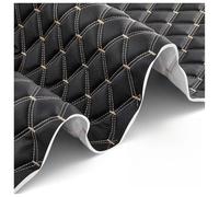 Tissu Cuir Tissu en Simili Cuir Souple Au Mètre 100 * 160cm, Tissu en Cuir Synthétique Matelassé pour Meubles Tissu PU pour Canapé De Siège De Voiture Meubles(Black 2,1.6X7m)